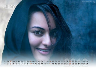 Sonakshi Sinha Calendar 2012 New Year 2012