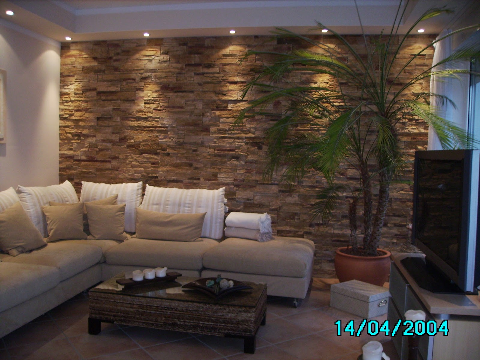 Gepflegt Wohnzimmer Steinwand Planung - Wohndesign - Gepflegt Wohnzimmer Steinwand Planung - Wohndesign -