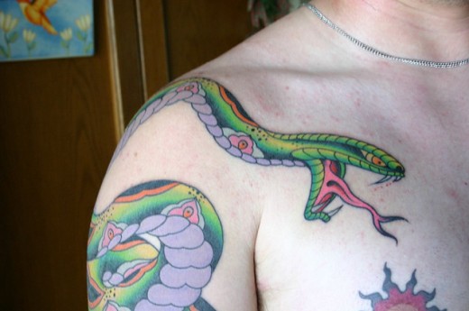 color snake tattoo color snake tattoo
