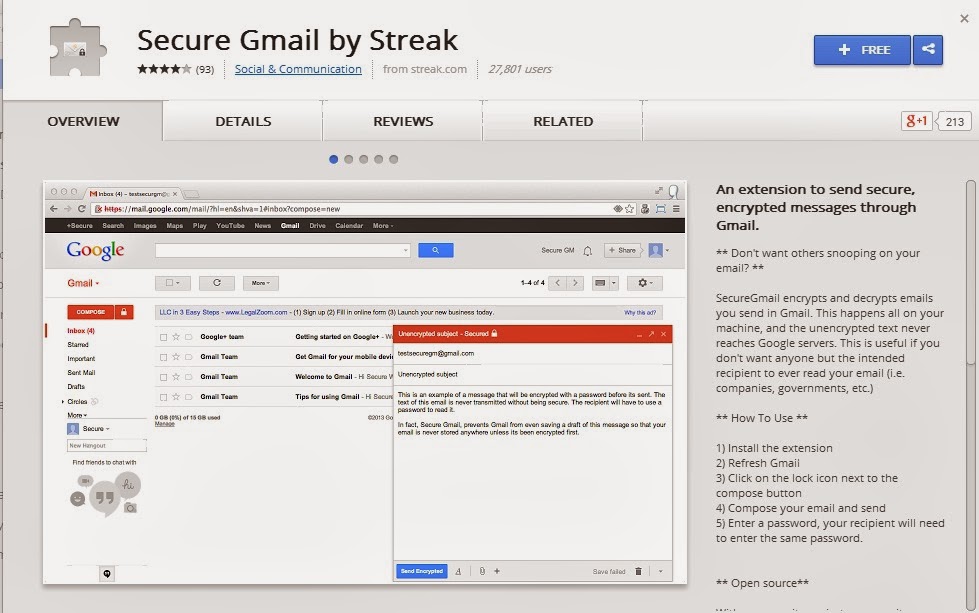 secure email gmail