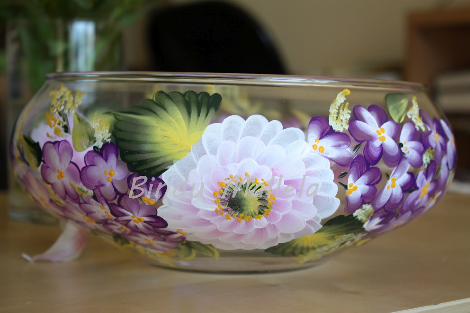 crazy for colors! One Stroke Enamel on glass painting...