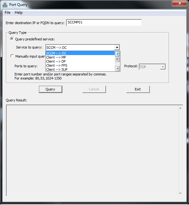 Sharing Endpoint Technology Experience Port Query Tool