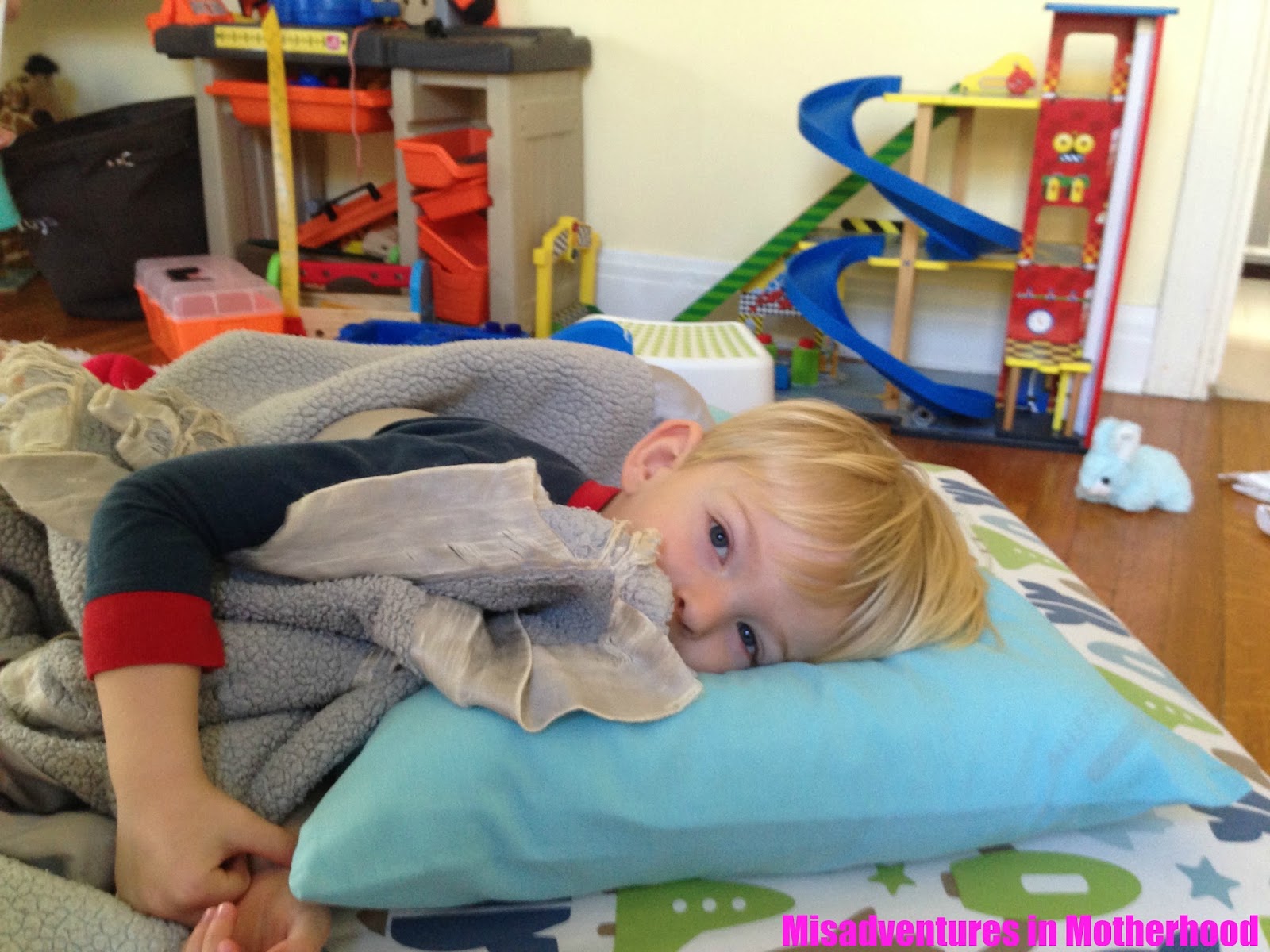 Misadventures in Motherhood Sick Day with Toddler