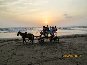 Tarkarli beach in Malvan at Sunset.