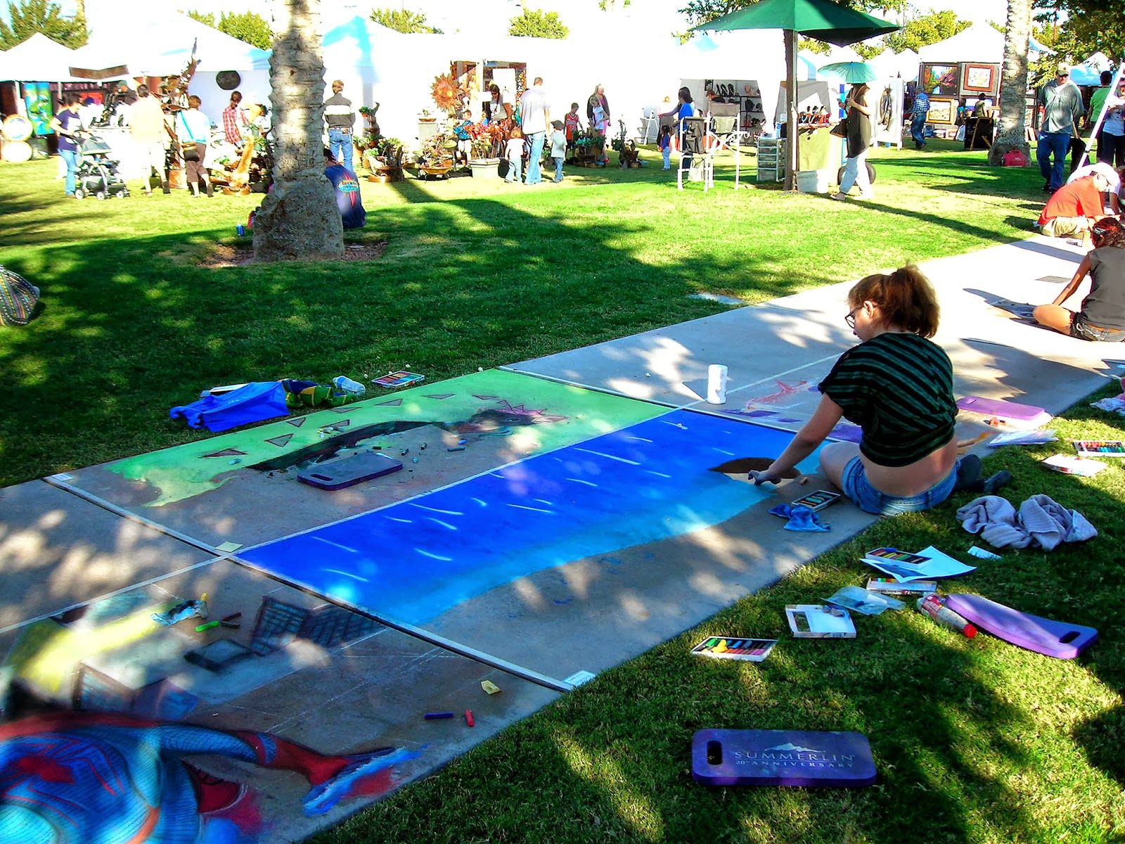 Vegas Girl Chalk Art Impermanence Epitomized