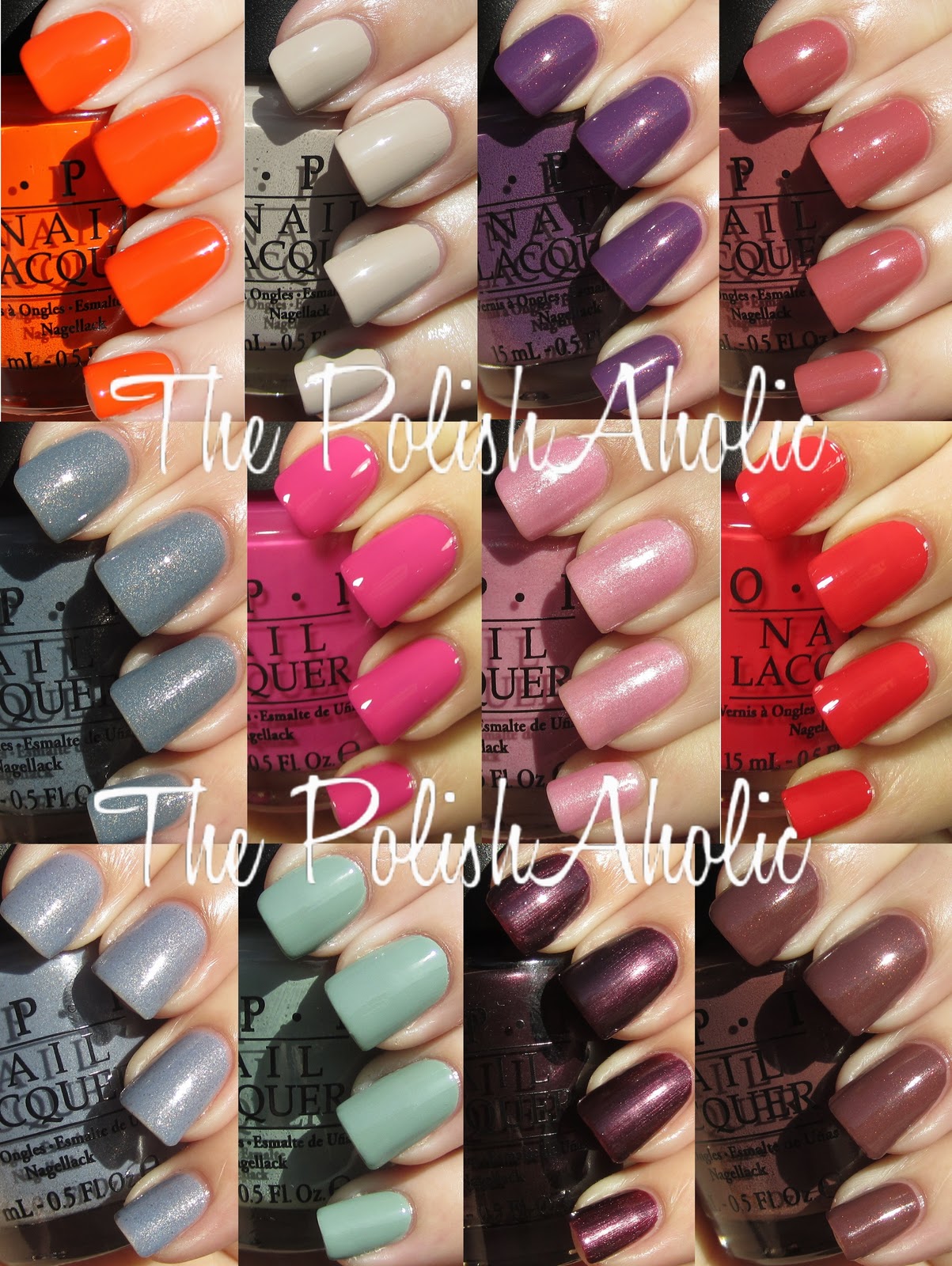 Opi Nail Polish Chart