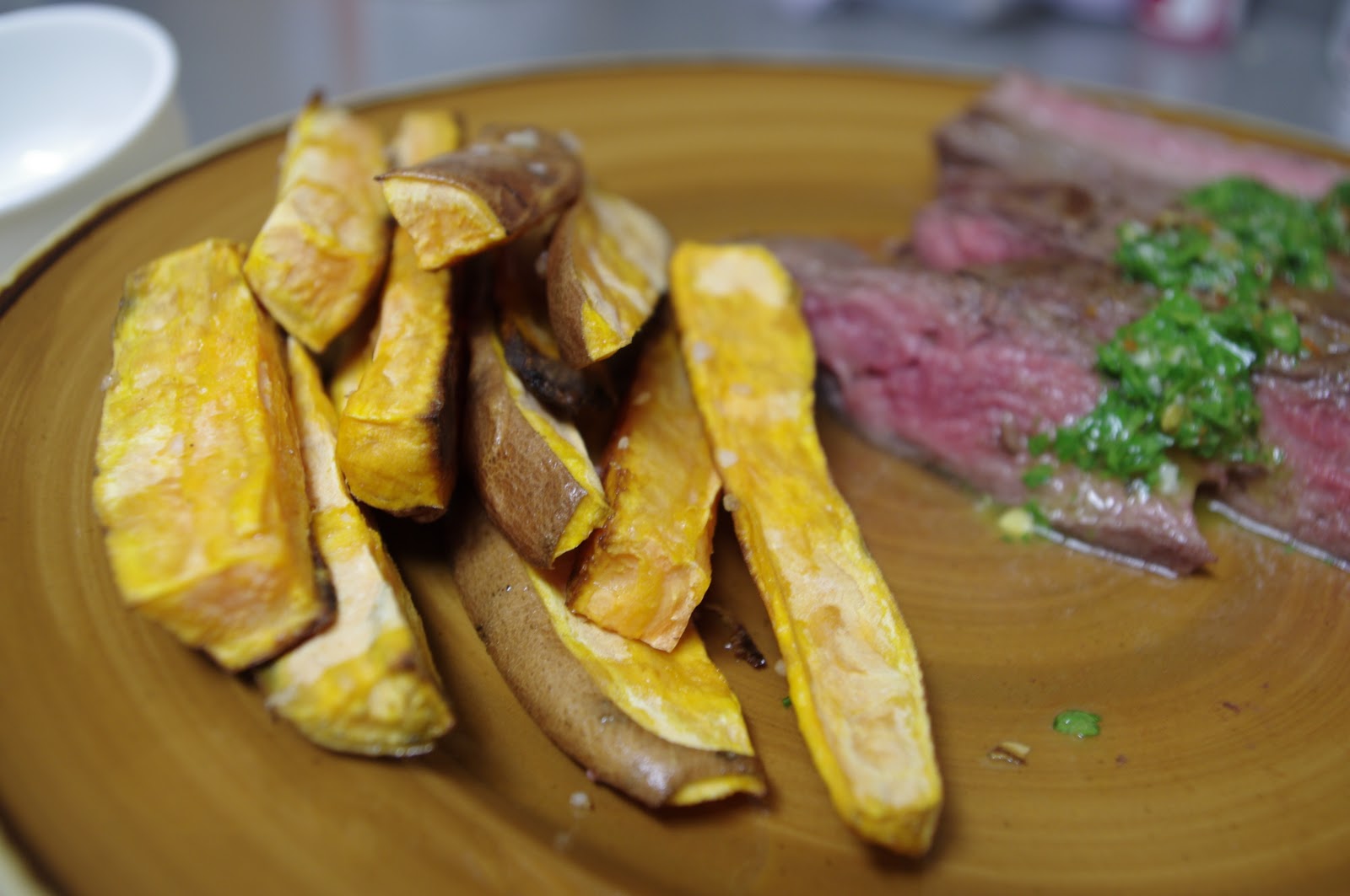 Little Kitchen, Lovely Food. Flank Steak and Sweet Potato Fries