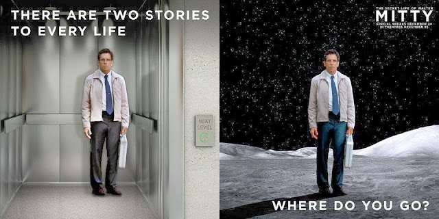 Ben Stiller as Walter Mitty promotional visual teasers