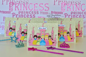Princess Tiana, Snow_White, Belle, Sleeping_Beauty, Cinderella Castle Birthday Invitaciones Convites