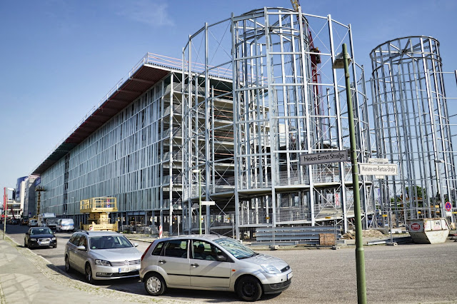 Baustelle Parkhaus o2 World, Valeska-Gert-Straße, 10243 Berlin, 18.06.2013