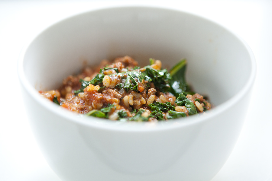 Milk & Mode Beef and Brown Rice Chili