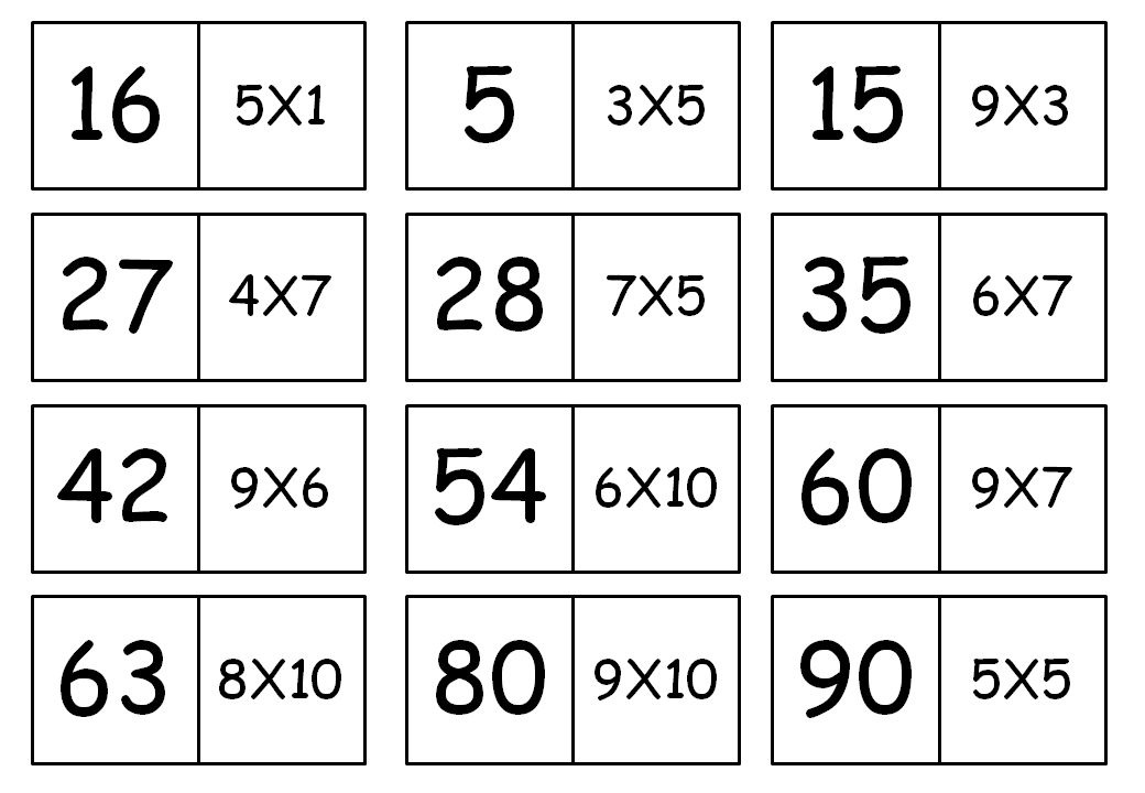 Tabuada de multiplicação para imprimir grande em PDF