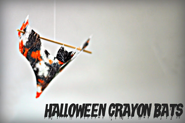 Kids Craft - Halloween Crayon Bats