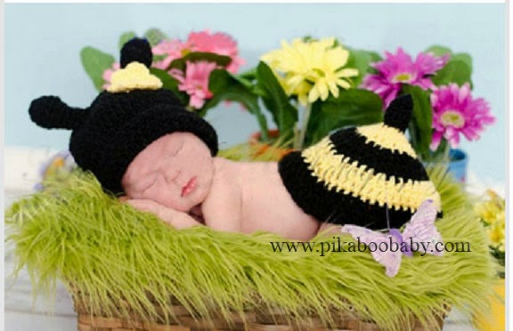 crochet bumble bee baby outfit