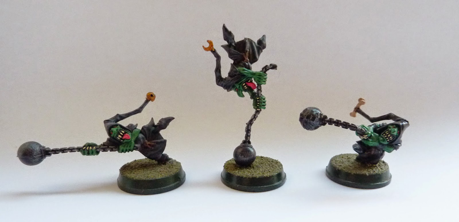 Night Goblin fanatics from Warhammer Fantasy Battle. Night Goblin fanatics from Warhammer Fantasy Battle.