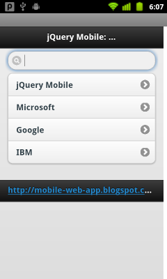 jQuery Mobile: ul element of listview