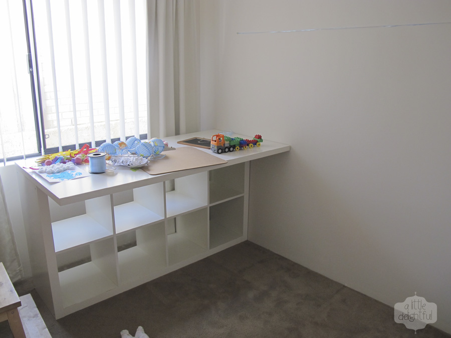 a little delightful our new playroom ikea expedit desk