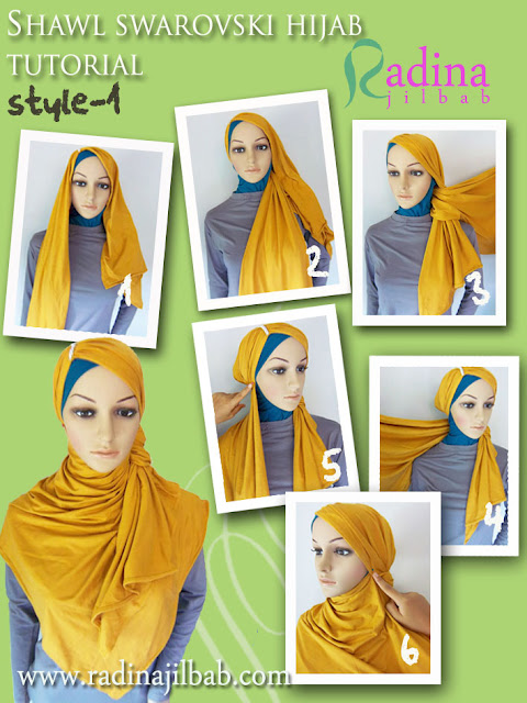 Cara Memakai Hijab Shawl Swarovski Modis Cara Memakai Hijab Shawl Swarovski Modis