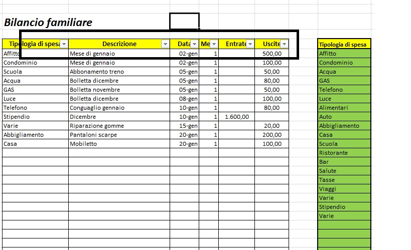Bilancio Familiare Excel Freeware Bilancio Familiare Excel Freeware