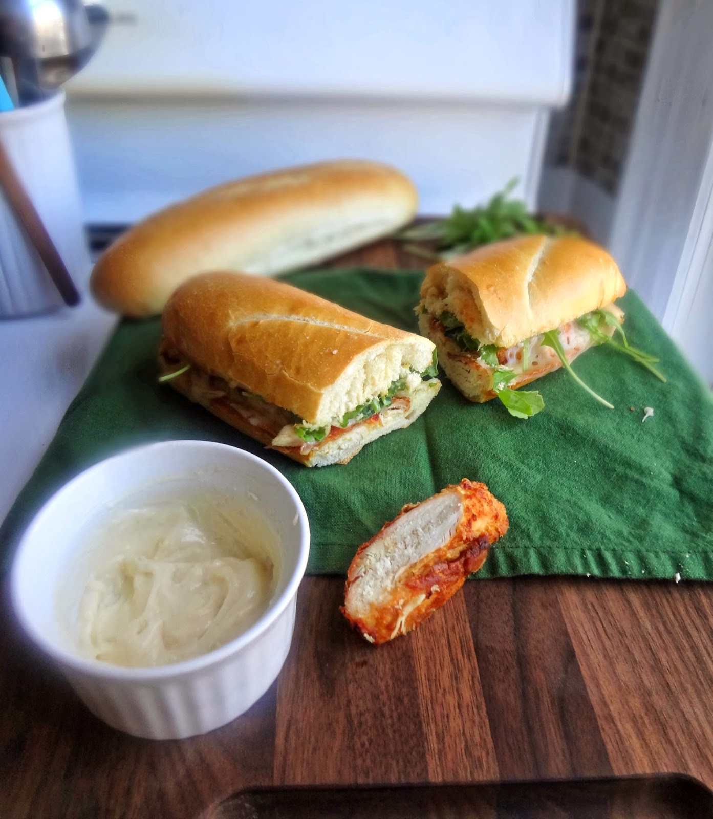 The Cooking Actress Chicken and Swiss Sandwich with Roasted Garlic