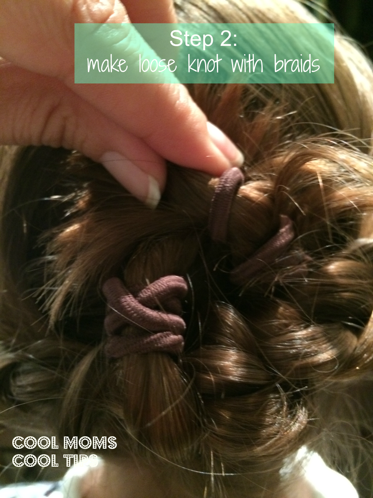 cool moms cool tips No More Tangles Holiday Styles for Girls step 2