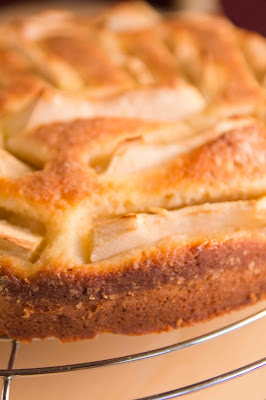 Tarta de queso y manzana