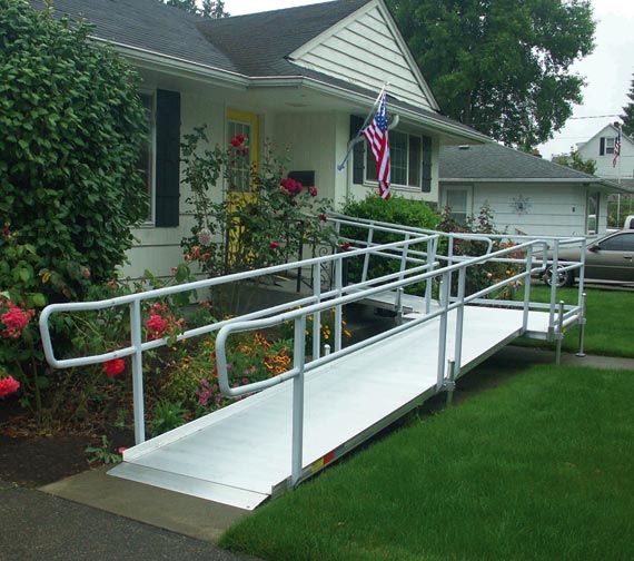 Access Mobility Equipment Aluminum Modular and Wooden Wheelchair Ramps
