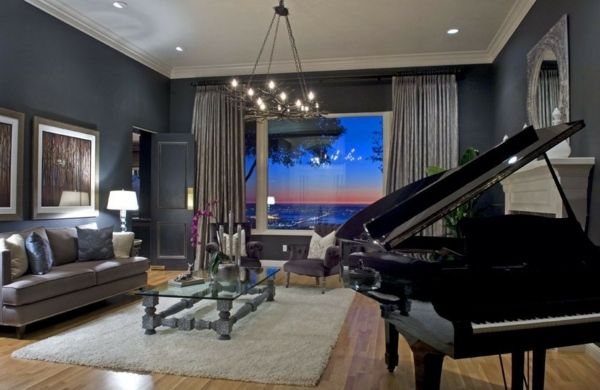 Decoración de salas con piano - Salas con estilo