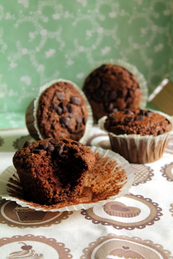 Magdalenas de Chocolate Muffins esponjosos de coco y chocolate