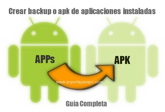 hacer backup en apks de aplicaciones Android