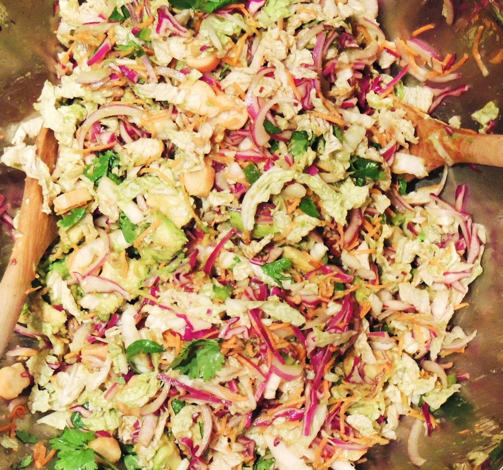 Salade méli mélo et sa sauce au beurre de cacahuète {mais pas que...}