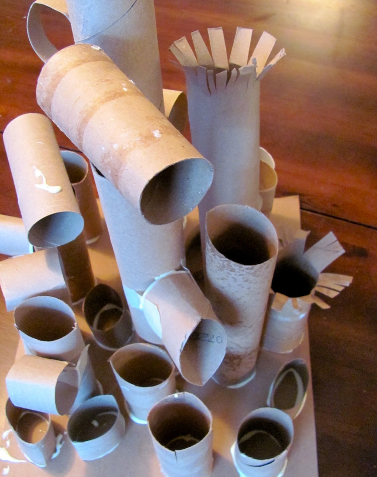 The Chocolate Muffin Tree Recycled Paper Tube Sculpture!