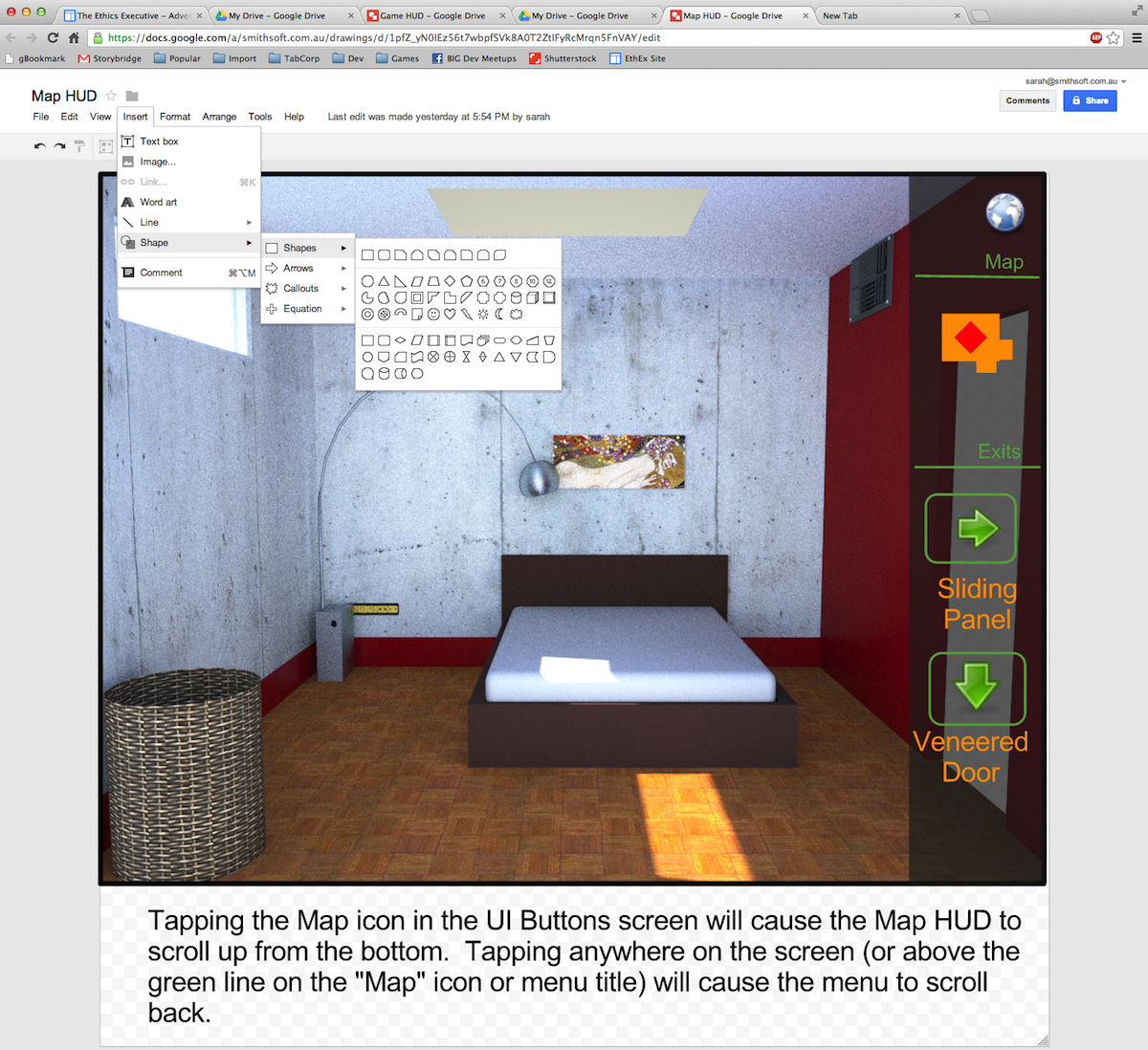 Indie Game Coding Confessions: Game screen design in Google Docs