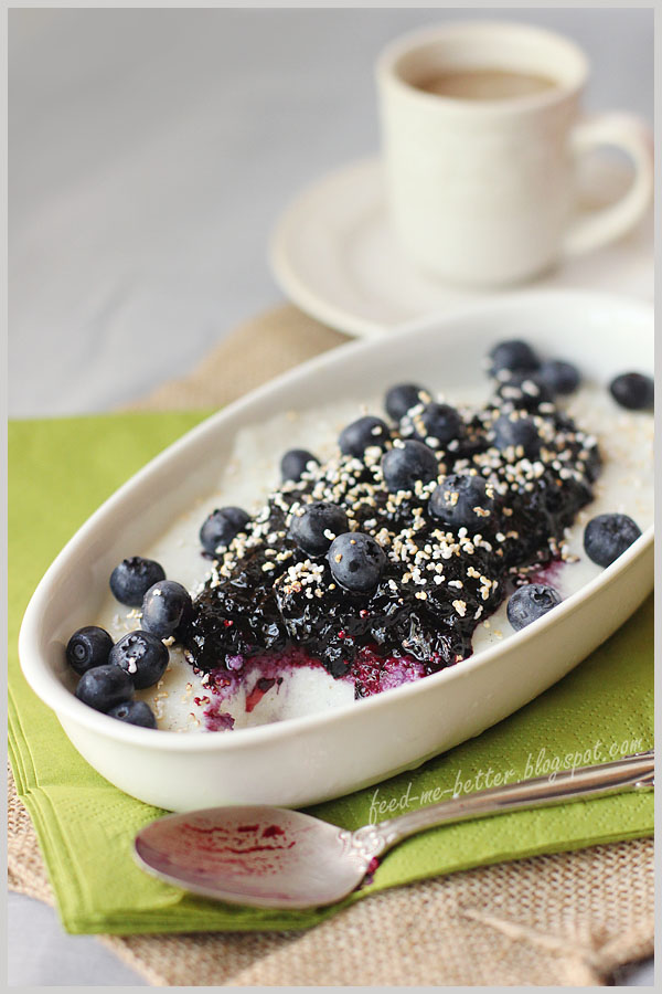 Feed Me Better Pokaż śniadanie pudding z kaszy manny.