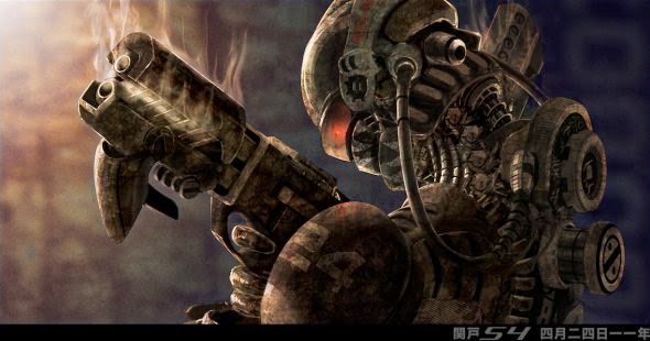 As ilustrações de ficção científica com um clima sombrio e futurista de Ed Basa Edwin Ed Basa sekido54 deviantart ilustrações ficção científica soldados futuristas robôs mechas sombrio blade runner