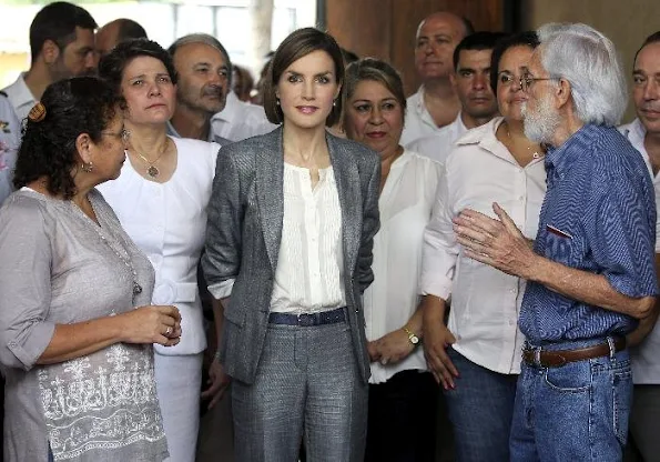 Queen Letizia of Spain visited a market in Suchitoto, 47 km east of San Salvador,