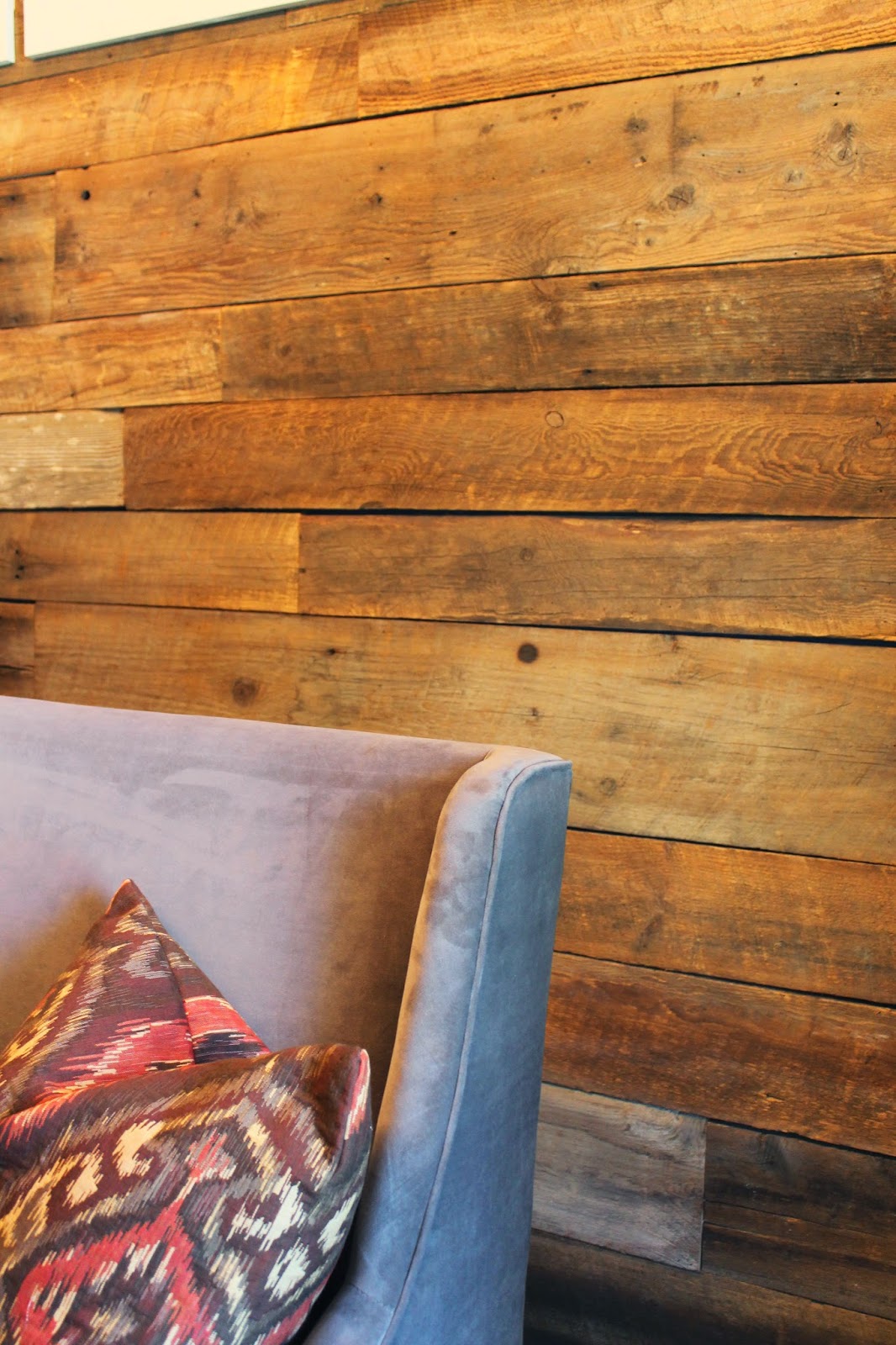 The ragged wren Wood feature wall