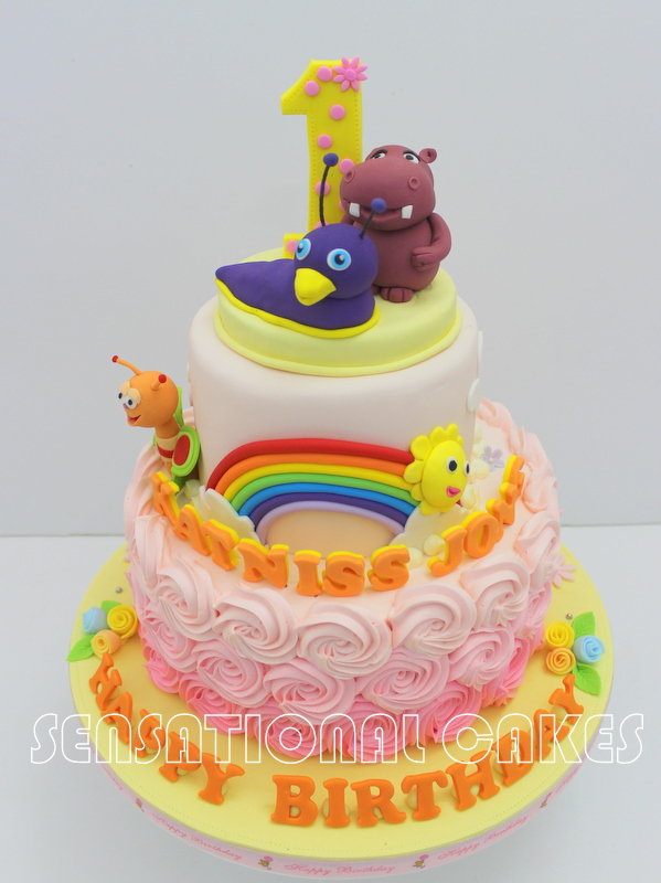 The Sensational Cakes BABY FIRST TV ALL CAST 3D CAKE SINGAPORE / 1ST YEAR CHILDREN CAKE / 1ST
