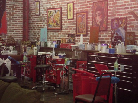 Inside Tattoo Parlor