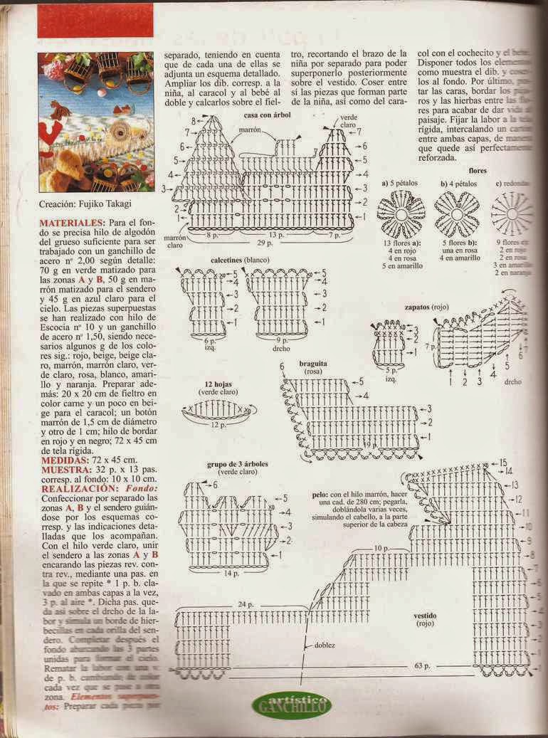 #53 Panel Decorativo "El país de las maravillas" a Crochet
