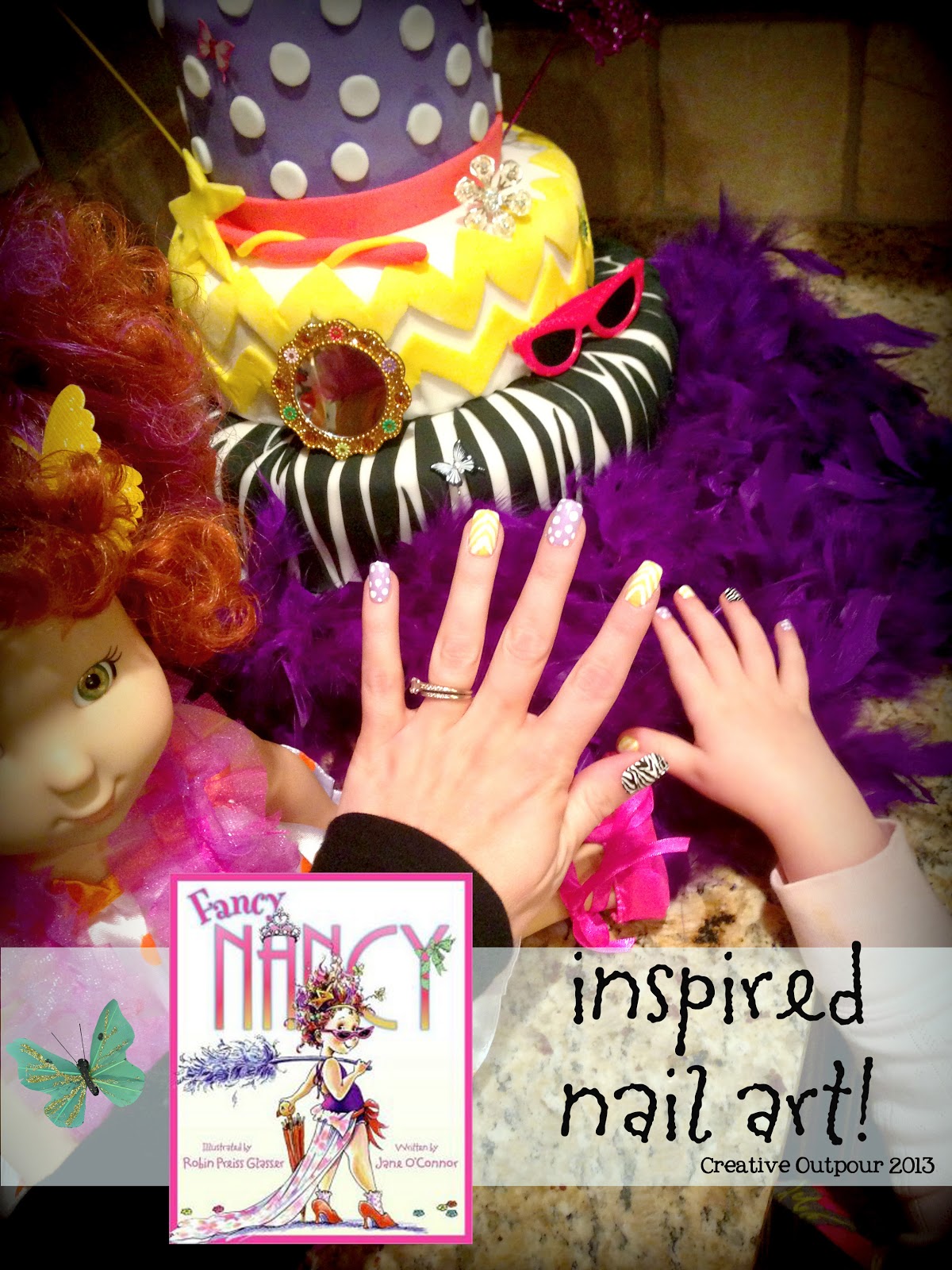 Creative Outpour Fancy Nancy Inspired Nail Art!