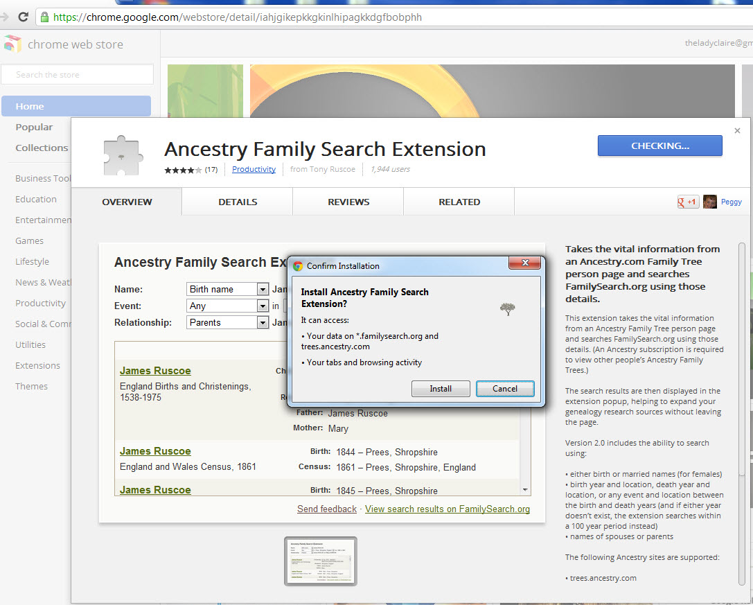 The Social Media Guide for Ancestral Research Google Chrome Browser