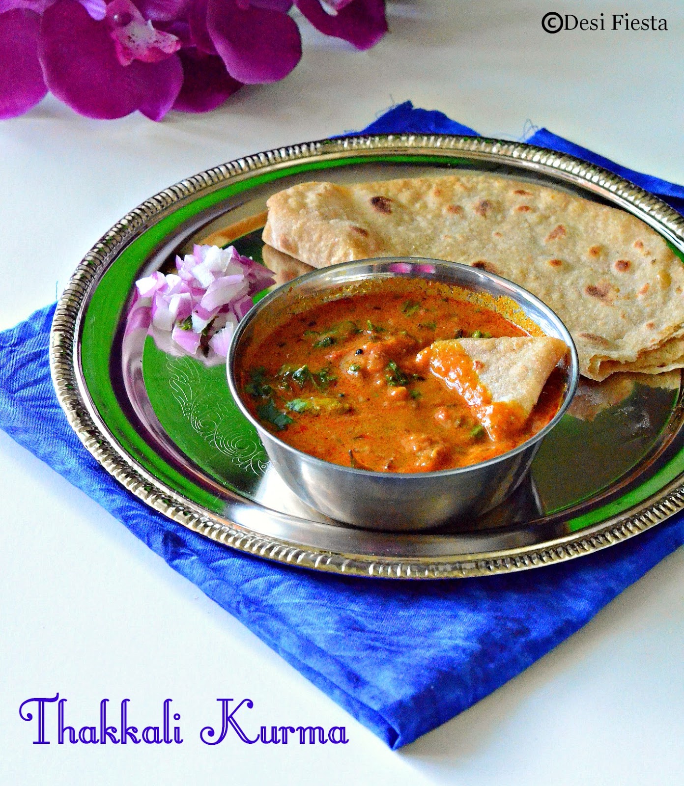 Desi Fiesta Tomato Kurma Recipe Thakkali Kurma Sidedish for