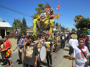 Religious procession in Selo village on "Indonesia Independence day".