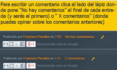 CÓMO ESCRIBIR COMENTARIOS