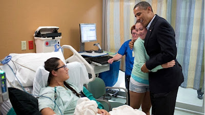 Obama visits JOKER victims in Aurora