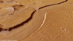 Imagens mostram que Marte pode ter tido rio de água corrente no passado 