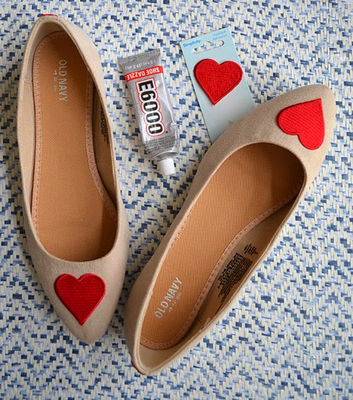The Happy Homebodies DIY Heart Shoes