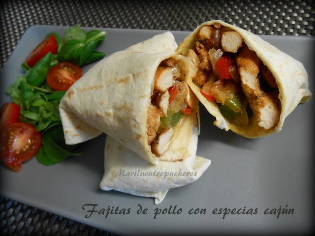 Fajitas De Pollo Con Especias Cajún
