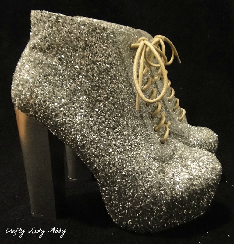 SHOES TUTORIAL My Silver Glitter Boots